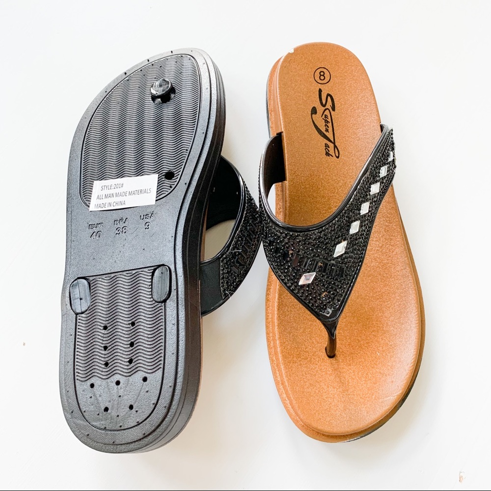 SuperJack Black Sandals 201 - Picture 5 of 6